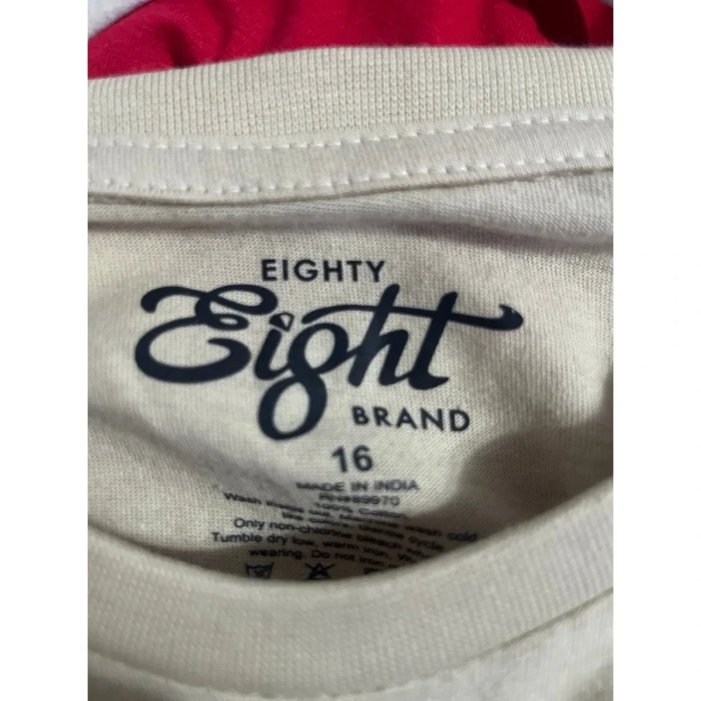 Eighty Eight Brand Boys Tan Living Rent Free Skeleton Panda Graphic T-Shirt 16
